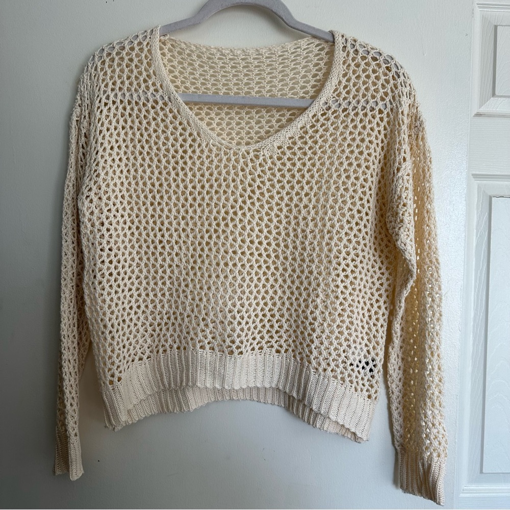 Cream Knit Women's Sweater